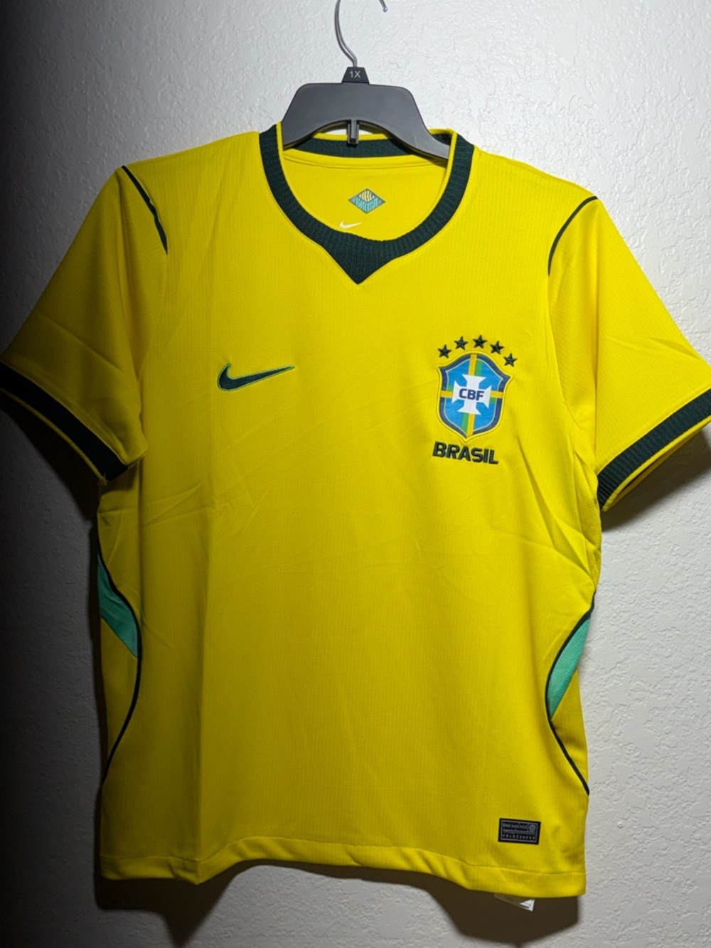 Nike Yellow and Blue Brazil 2026 Crest Soccer Jersey
